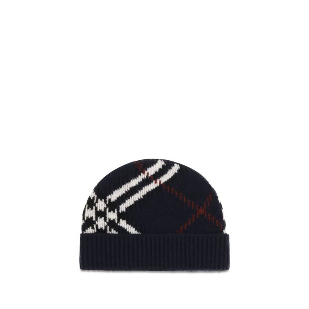 Burberry Women Check Cashmere-Blend Beanie